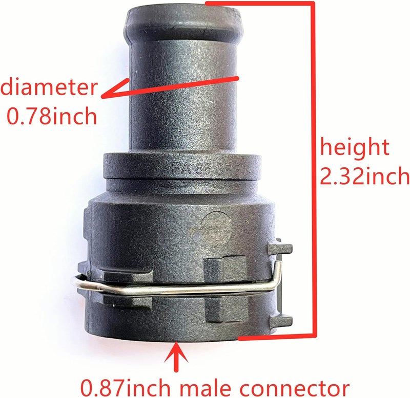 FEEDUN 3B0122291B,NW16,0°,Coolant Hose Connector Adapter,Radiator Pipe Line Fitting for Volkswagen Tiguan/Atlas/Jetta/Taos/Golf,for Audi A3/S3/RS3/Q3/TT,Engine Heater Hose Assembly Junction Flange,5QD122291C - Image 2